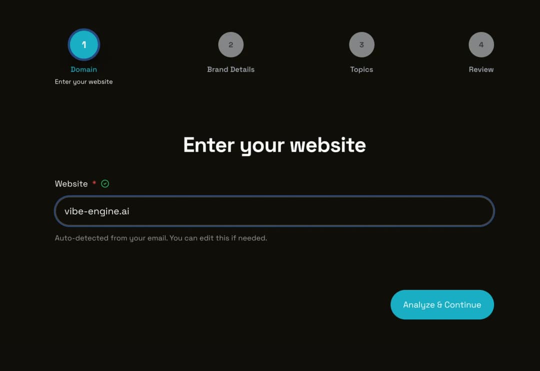 Enter Your Website