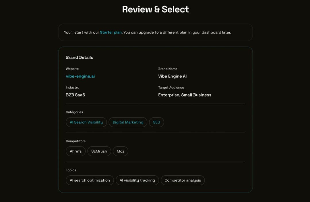 Review & Select